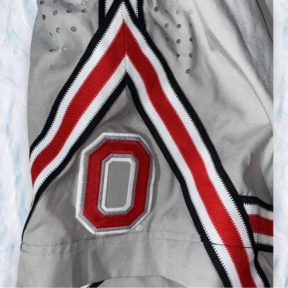 Nike Men’s Athletics Ohio State Buckeyes Basketball training Shorts grey red S - Picture 10 of 10